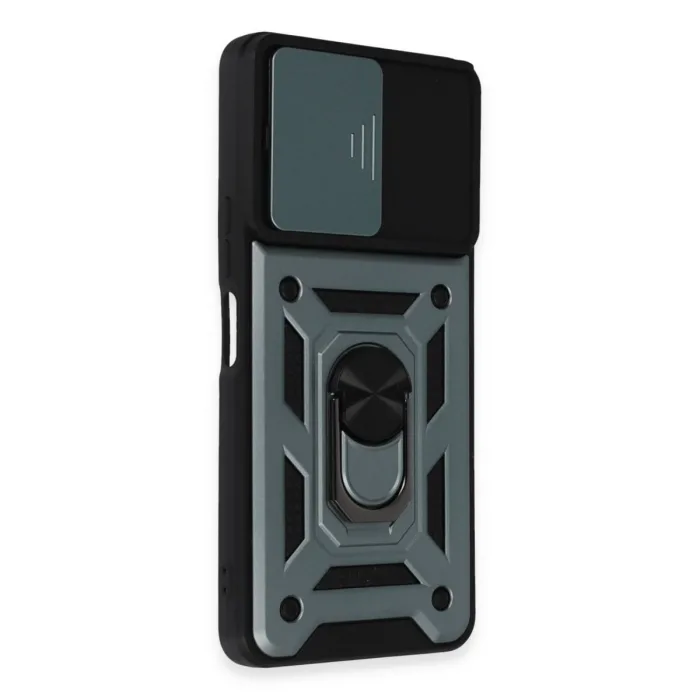 Newface Vivo Y36 Kılıf Pars Lens Yüzüklü Silikon - Yeşil