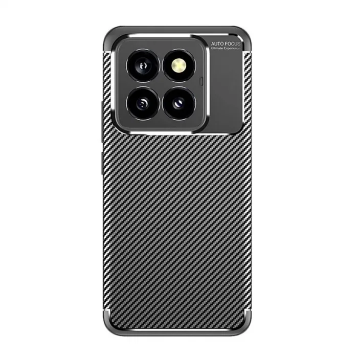 Newface Xiaomi Mi 14t Pro Kılıf Auto Focus Karbon Kapak - Siyah