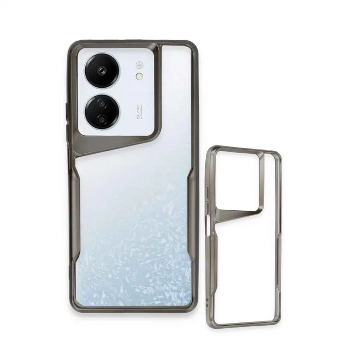 Newface Xiaomi Redmi 13c Kılıf Boyi Silikon Kapak - Siyah