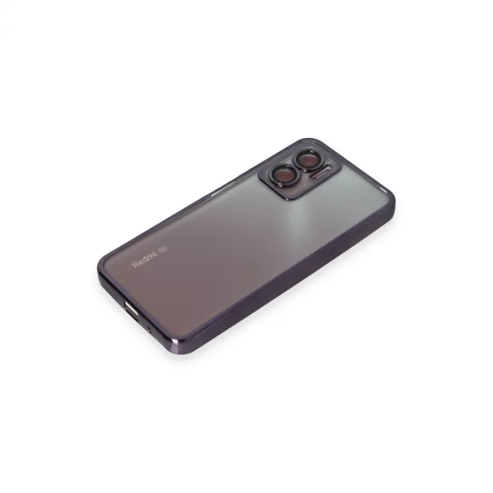 Newface Xiaomi Redmi Note 11e Kılıf Razer Lensli Silikon - Mor