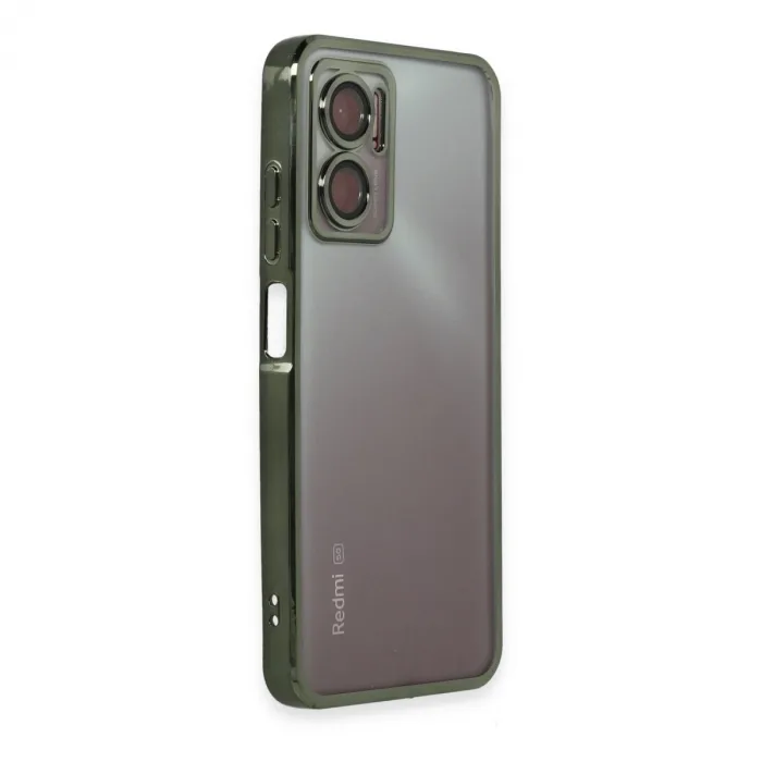 Newface Xiaomi Redmi Note 11e Kılıf Razer Lensli Silikon - Yeşil