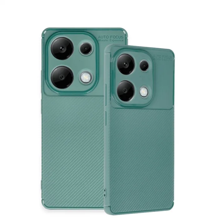 Newface Xiaomi Redmi Note 13 Pro 4g Kılıf Auto Focus Karbon Kapak - Koyu Yeşil
