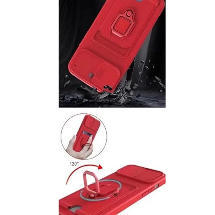 Newface Xiaomi Redmi Note 13 Pro 5g Kılıf Zuma Kartvizitli Yüzüklü Silikon - Lila