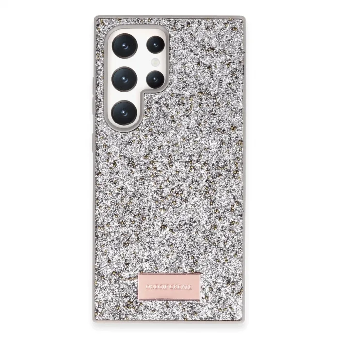 Onegif Samsung Galaxy S23 Ultra Bright Simli Kapak - Gümüş