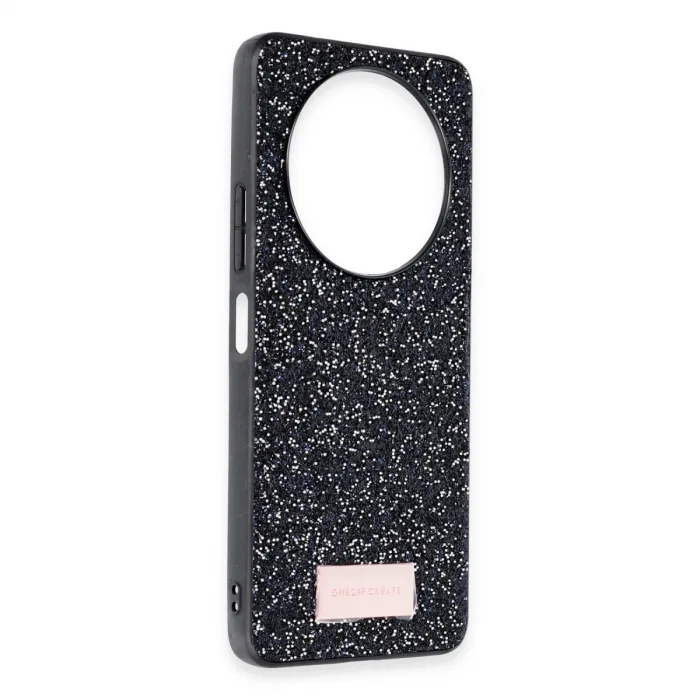 Onegif Xiaomi Redmi A3 4g Bright Simli Kapak - Siyah