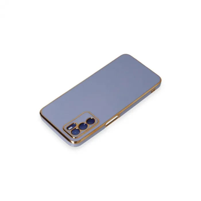 Oppo A16 Kılıf Volet Silikon - Mavi