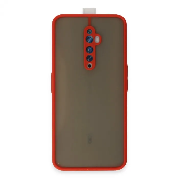 Oppo Reno 2z Kılıf Montreal Silikon Kapak - Kırmızı