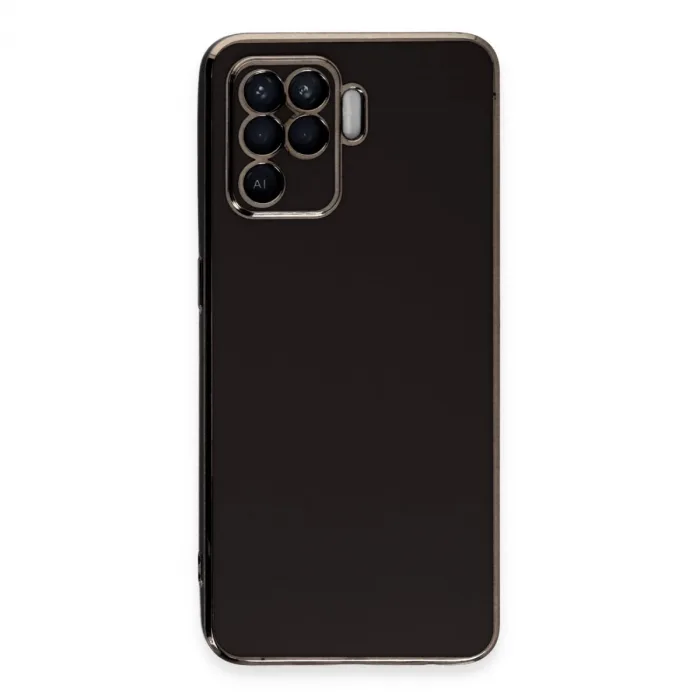 Oppo Reno 5 Lite Kılıf Volet Silikon - Siyah