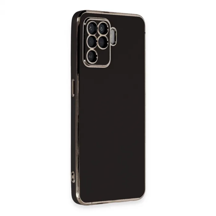 Oppo Reno 5 Lite Kılıf Volet Silikon - Siyah