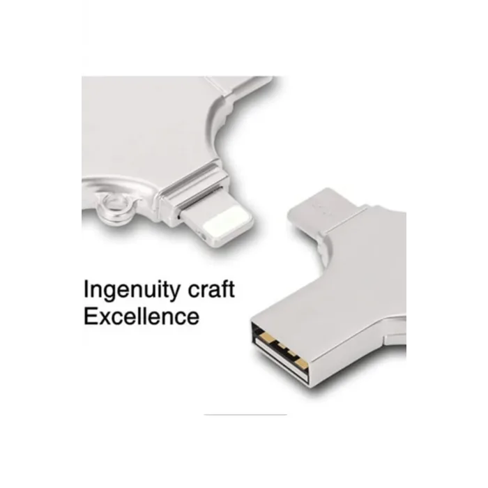 Otg 4in1 Cep Telefonu Çok Fonksiyonlu Usb Flash Bellek 128 Gb Type-c, Micro Sd Ve Kart Okuyucu