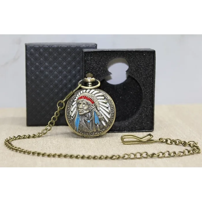 Özel Kutulu Kızılderili Köstekli Saat Alk4677