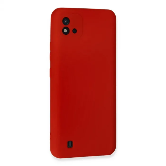 Realme C11 2021 Kılıf Nano İçi Kadife Silikon - Kırmızı