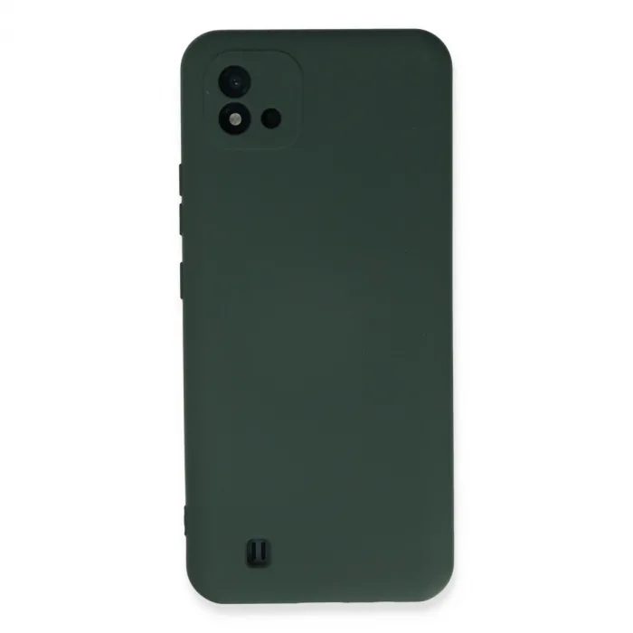 Realme C11 2021 Kılıf Nano İçi Kadife Silikon - Koyu Yeşil