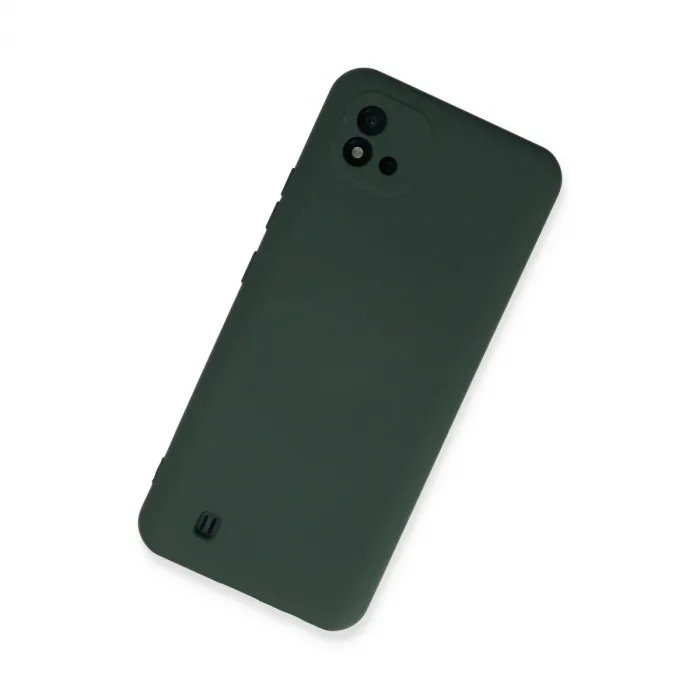 Realme C11 2021 Kılıf Nano İçi Kadife Silikon - Koyu Yeşil