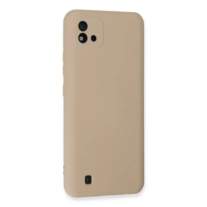 Realme C11 2021 Kılıf Nano İçi Kadife Silikon - Pudra