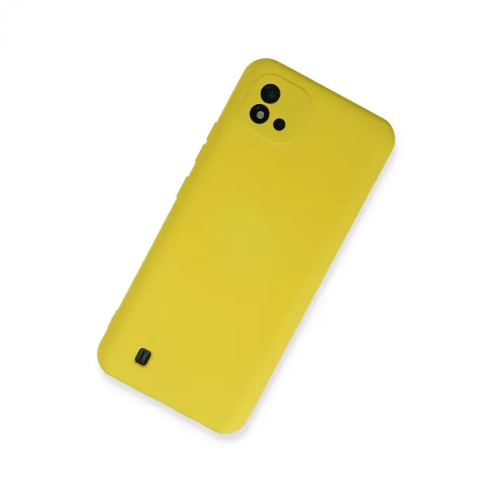 Realme C11 2021 Kılıf Nano İçi Kadife Silikon - Sarı
