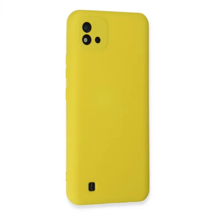 Realme C11 2021 Kılıf Nano İçi Kadife Silikon - Sarı
