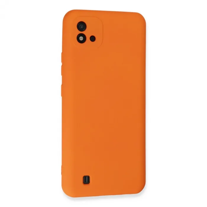 Realme C11 2021 Kılıf Nano İçi Kadife Silikon - Turuncu