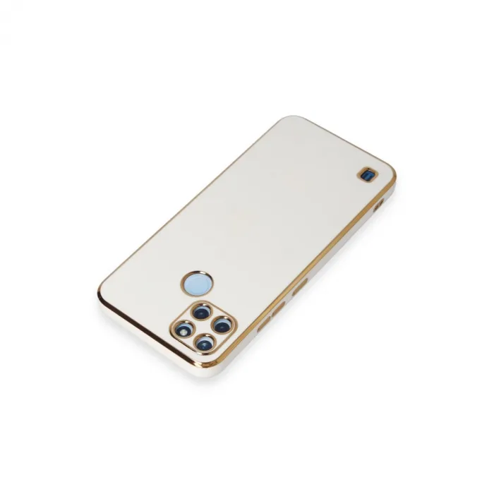 Realme C25y Kılıf Volet Silikon - Beyaz