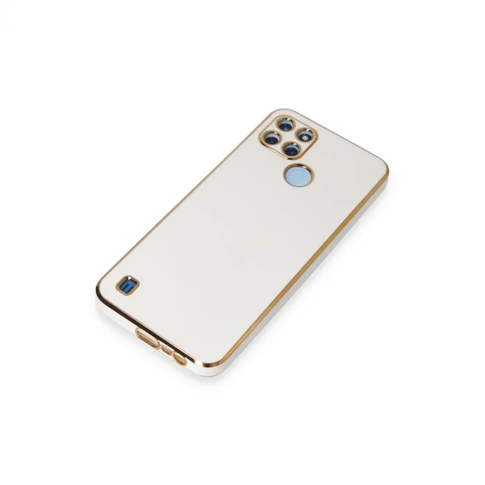 Realme C25y Kılıf Volet Silikon - Beyaz