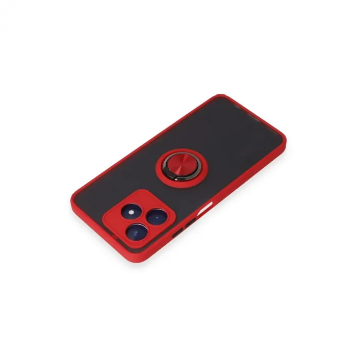 Realme C53 Kılıf Montreal Yüzüklü Silikon Kapak - Kırmızı