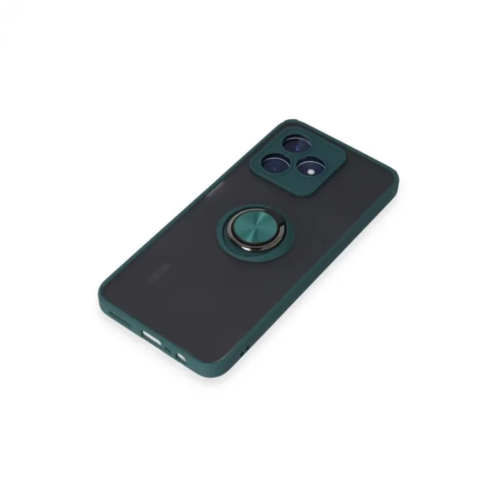 Realme C53 Kılıf Montreal Yüzüklü Silikon Kapak - Yeşil