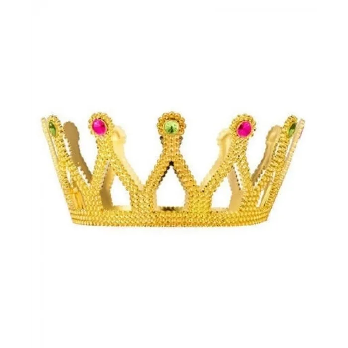 Rönesans Kostümlü Kraliyet Ortaçağ Altın Gold Kraliçe Prenses Tacı