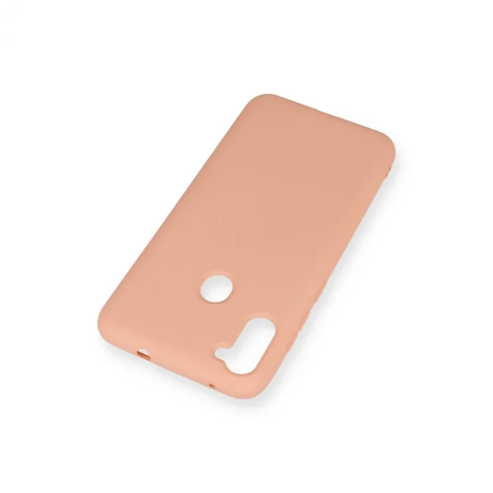 Samsung Galaxy A11 Kılıf Nano İçi Kadife Silikon - Pudra