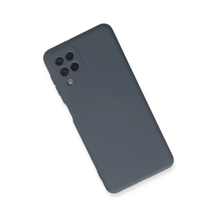 Samsung Galaxy A22 Kılıf Nano İçi Kadife Silikon - Gri