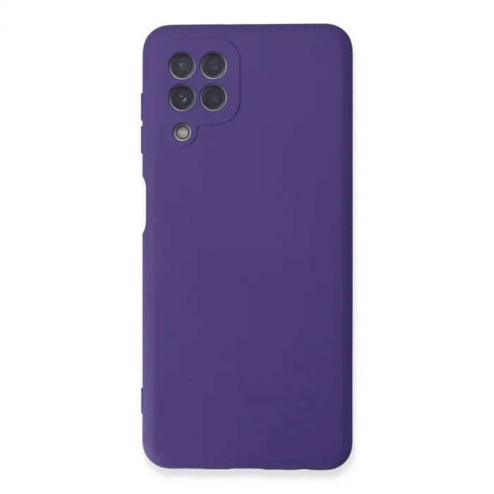 Samsung Galaxy A22 Kılıf Nano İçi Kadife Silikon - Mor