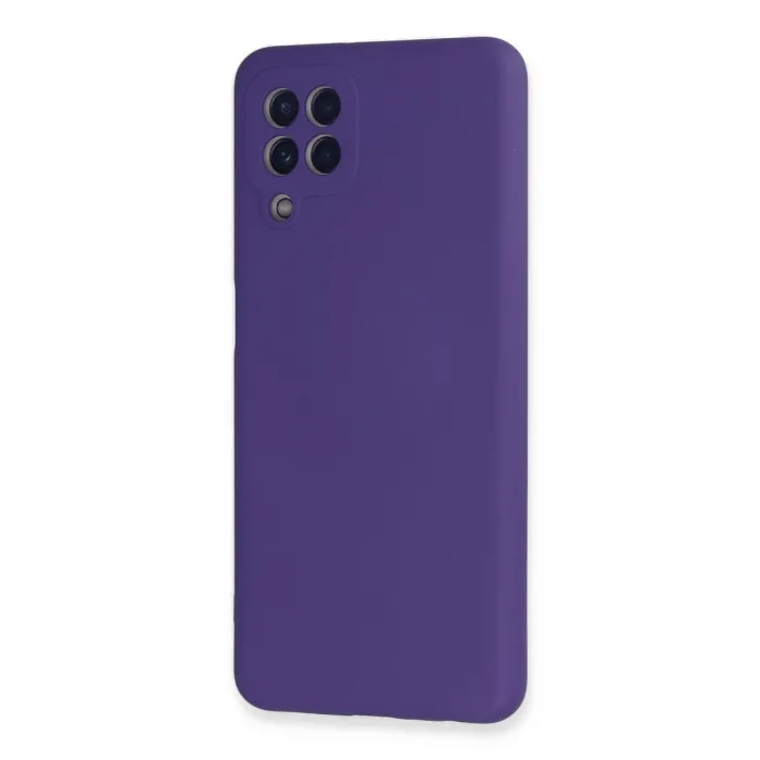Samsung Galaxy A22 Kılıf Nano İçi Kadife Silikon - Mor