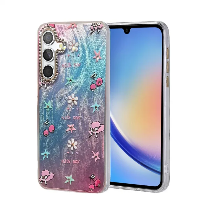 Samsung Galaxy A34 5g Kılıf Blade Aynalı Desenli Kapak - Desen 4