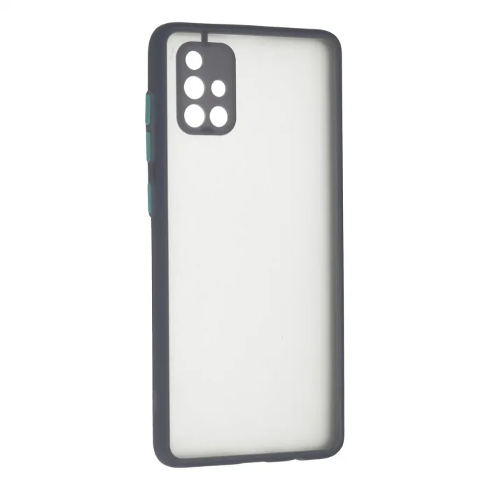 Samsung Galaxy A71 Kılıf Montreal Silikon Kapak - Gri