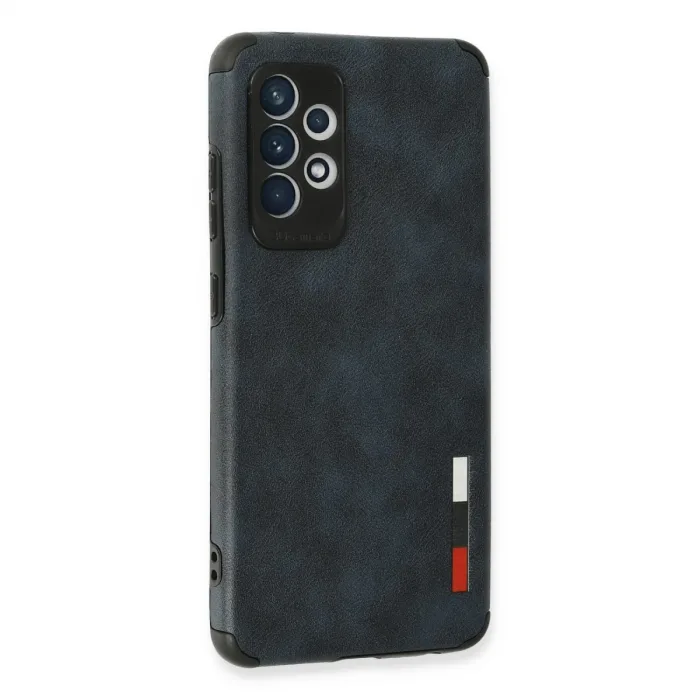 Samsung Galaxy A72 Kılıf Loop Deri Silikon - Lacivert