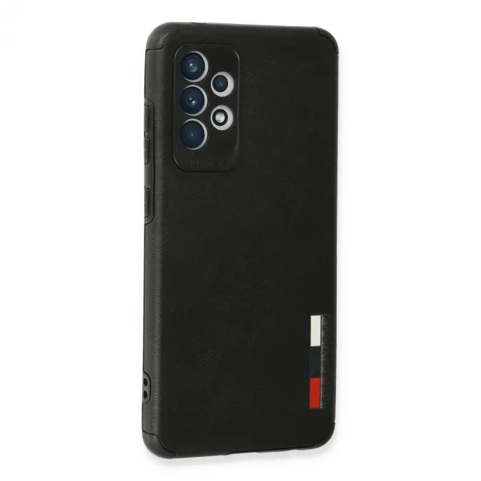 Samsung Galaxy A72 Kılıf Loop Deri Silikon - Siyah