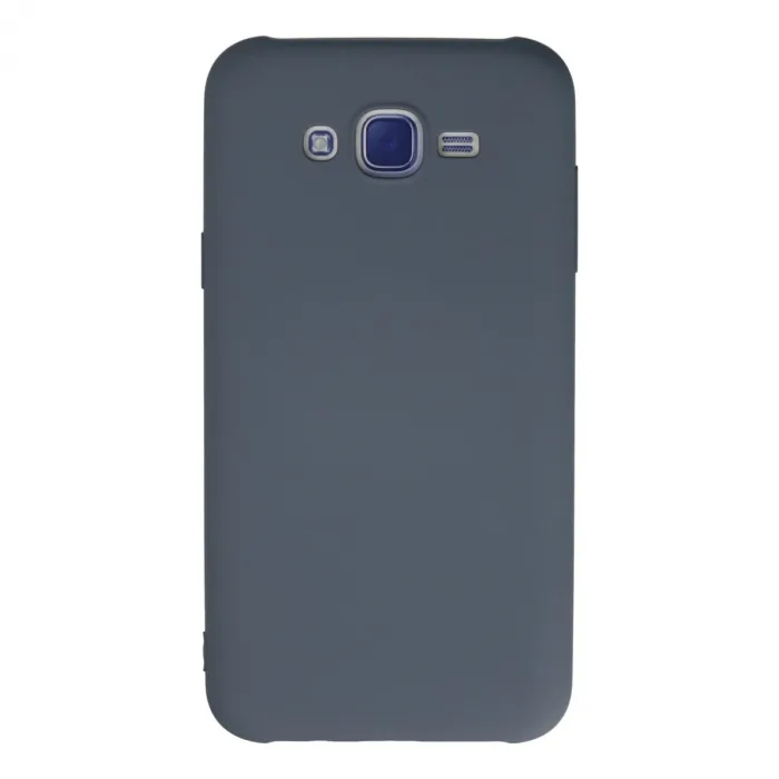 Samsung Galaxy J7 Kılıf Nano İçi Kadife Silikon - Gri