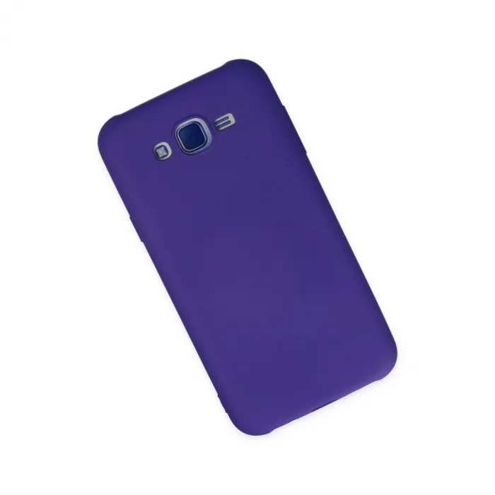 Samsung Galaxy J7 Kılıf Nano İçi Kadife Silikon - Mor