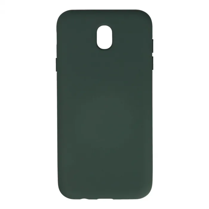 Samsung Galaxy J7 Pro / J730 Kılıf Nano İçi Kadife Silikon - Koyu Yeşil