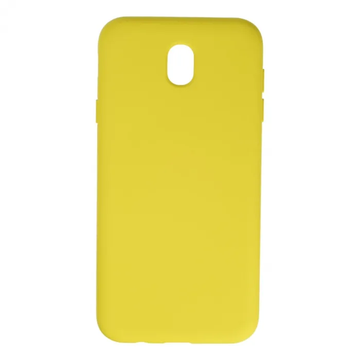 Samsung Galaxy J7 Pro / J730 Kılıf Nano İçi Kadife Silikon - Sarı