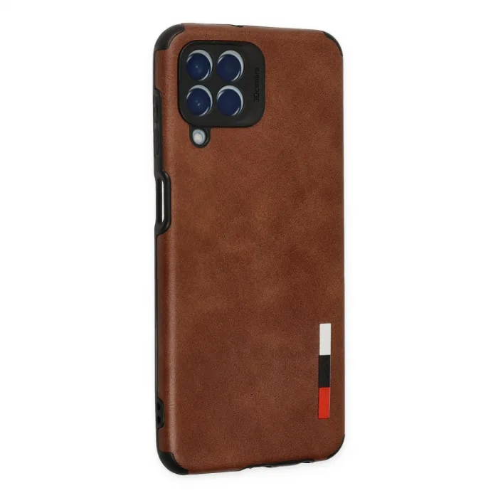 Samsung Galaxy M33 Kılıf Loop Deri Silikon - Kahverengi