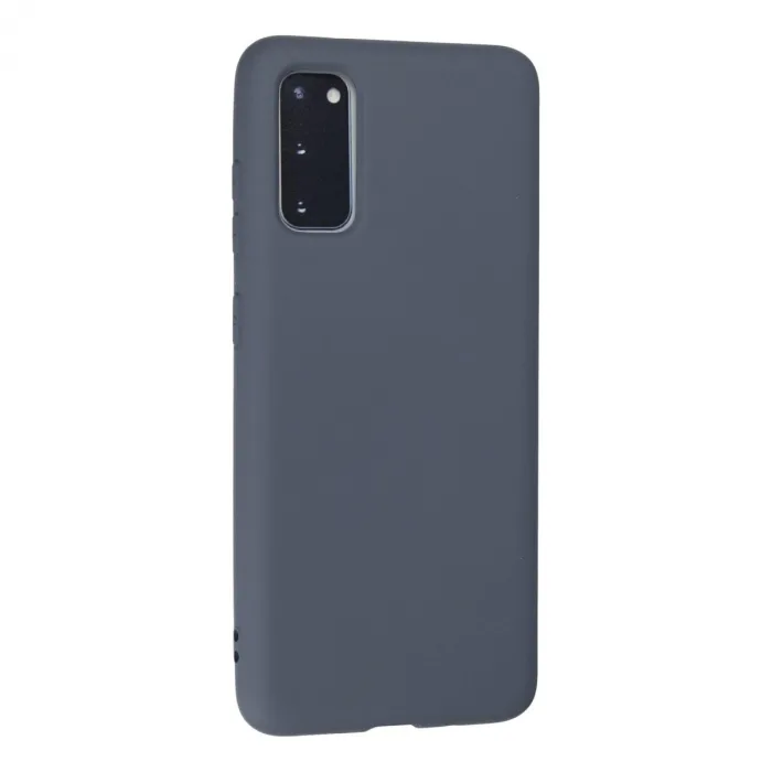 Samsung Galaxy S20 Kılıf Nano İçi Kadife Silikon - Gri