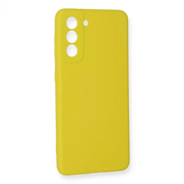 Samsung Galaxy S21 Fe Kılıf Nano İçi Kadife Silikon - Sarı