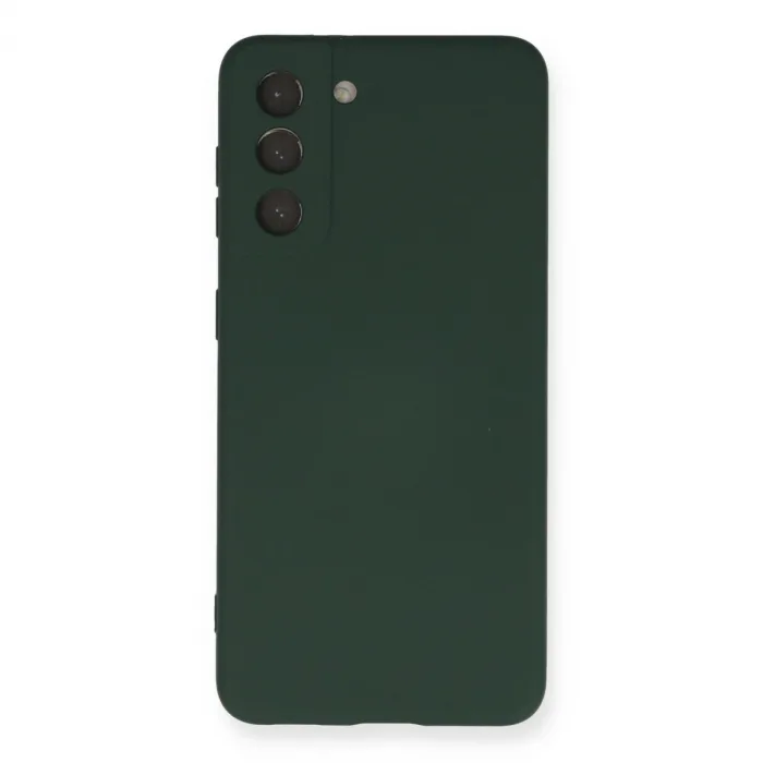Samsung Galaxy S21 Kılıf Nano İçi Kadife Silikon - Koyu Yeşil