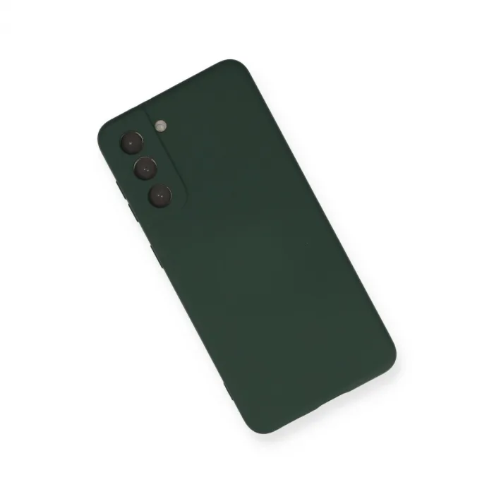 Samsung Galaxy S21 Kılıf Nano İçi Kadife Silikon - Koyu Yeşil