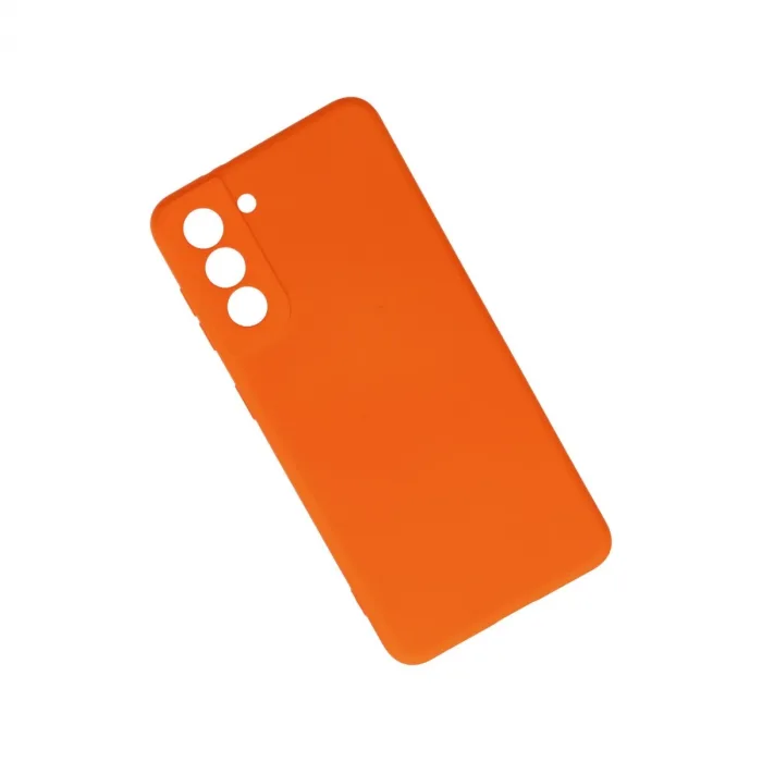 Samsung Galaxy S21 Kılıf Nano İçi Kadife Silikon - Turuncu