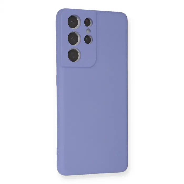 Samsung Galaxy S21 Ultra Kılıf Nano İçi Kadife Silikon - Lila