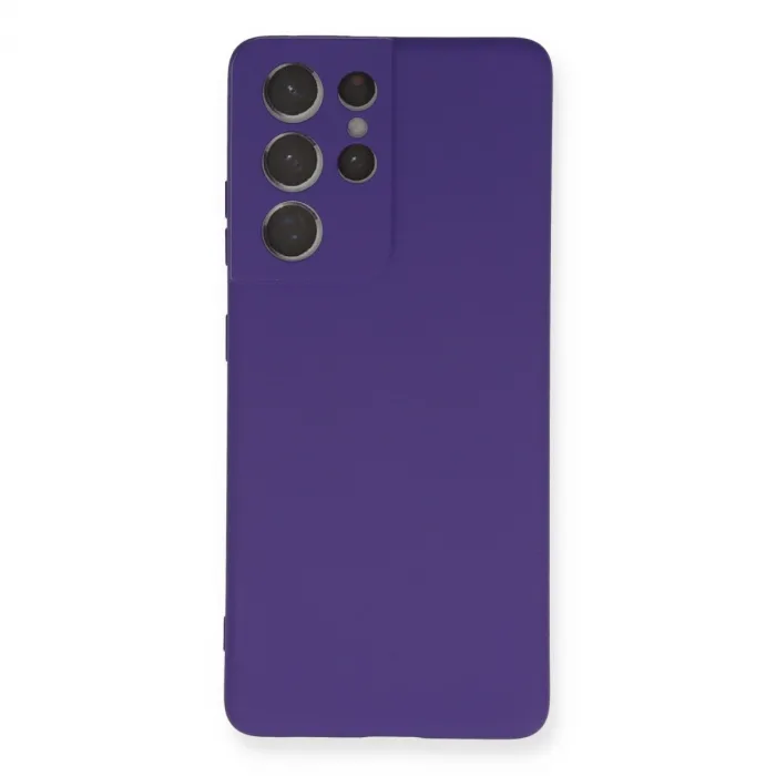 Samsung Galaxy S21 Ultra Kılıf Nano İçi Kadife Silikon - Mor