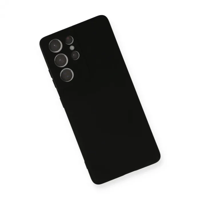 Samsung Galaxy S21 Ultra Kılıf Nano İçi Kadife Silikon - Siyah