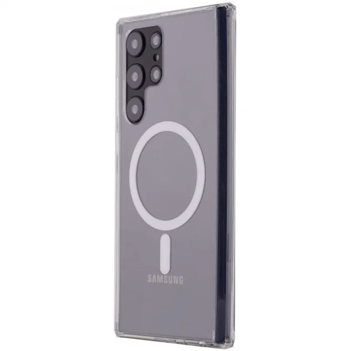 Samsung Galaxy S22 Ultra Kılıf Magneticsafe Şeffaf Silikon - Şeffaf