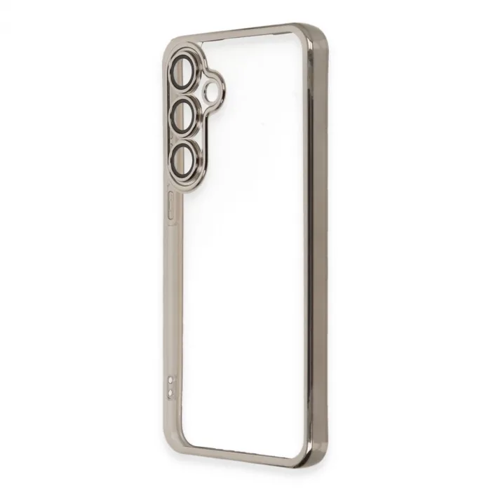 Samsung Galaxy S24 Fe Kılıf Razer Lensli Silikon - Titanyum Gri